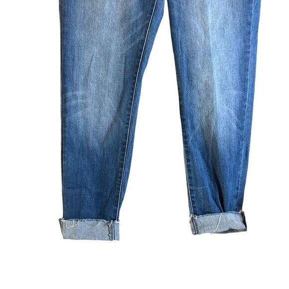 Kancan Jeans Womens Blue Denim High Rise Button Fly Cuffed Ankle - Picture 2 of 7